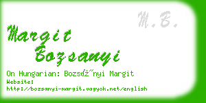 margit bozsanyi business card